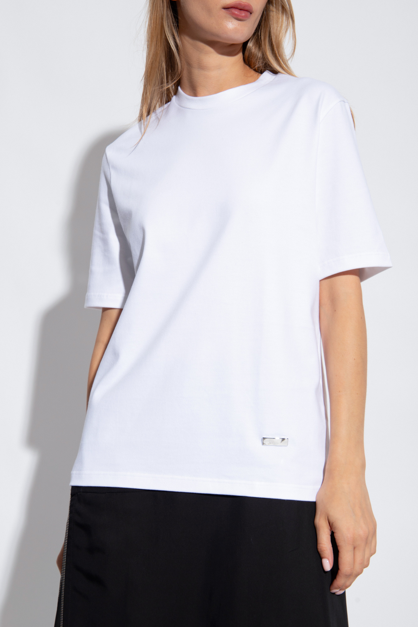 Tシャツ・カットソー Jil Sander FW24 White cotton t-shirt (J22GC0128J20073 102) Jil Sander - long sleeve cotton t-shirt Ivory - The Corner